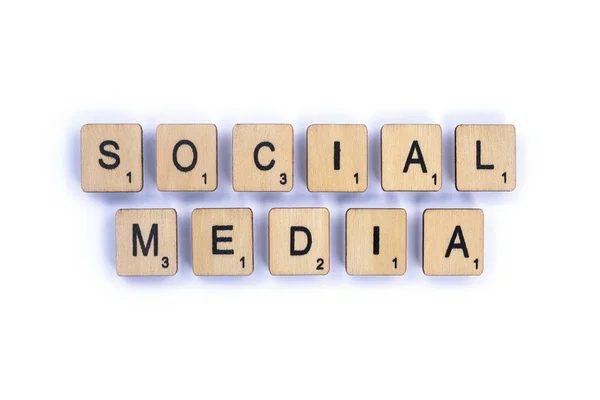 London Verenigd Koninkrijk Juli 2018 Term Social Media Spelt Met — Stockfoto