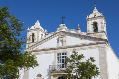 Dış Igreja de Santa Maria veya kilise Santa Maria, tarihi eski şehir, Lagos Portekiz.