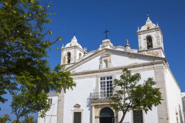 Dış Igreja de Santa Maria veya kilise Santa Maria, tarihi eski şehir, Lagos Portekiz.