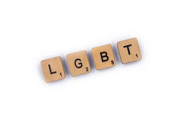 London July 8Th 2018 Abbreviation Lgbt Standing Lesbian Gay Bisexual — Stock Photo, Image