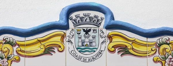 Escudo Armas Ciudad Albufeira Portugal —  Fotos de Stock