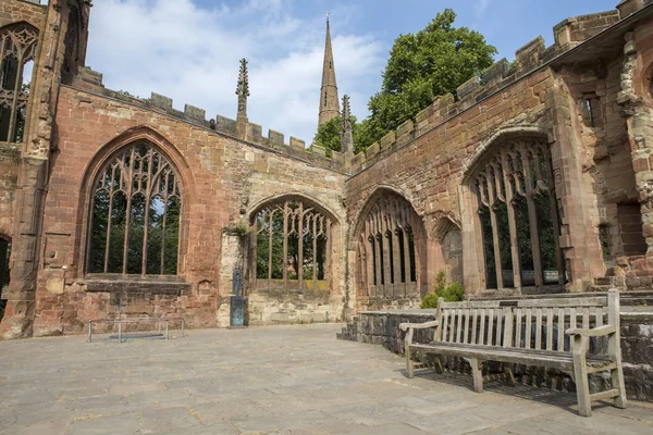 Den Ruinen Der Historischen Michaels Kathedrale Auch Bekannt Als Coventry — Stockfoto