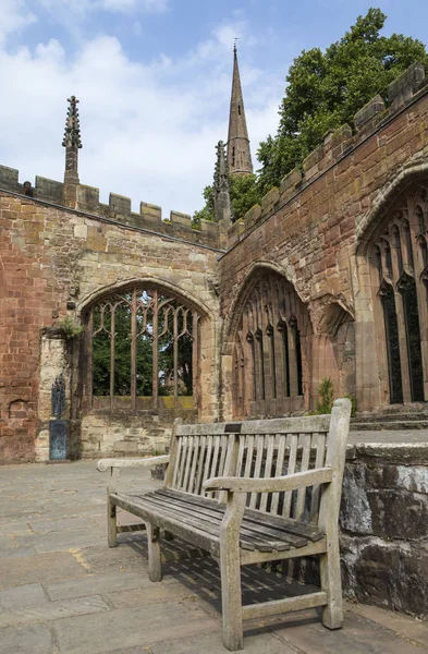 Den Ruinen Der Historischen Michaels Kathedrale Auch Bekannt Als Coventry — Stockfoto
