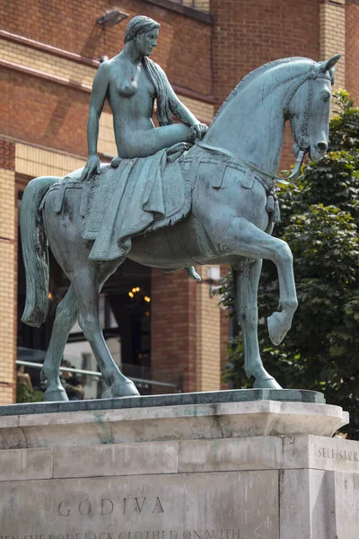 Ковентри Великобритания Июля 2018 Статуя Леди Годивы Историческом Городе Ковентри — стоковое фото