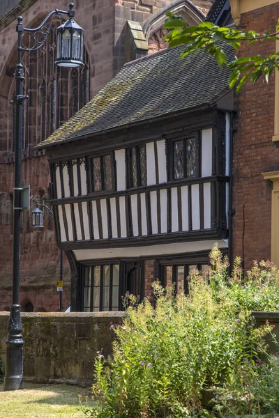 View Original Medieval Timber Framed House Historic City Coventry Built — Stock Photo, Image