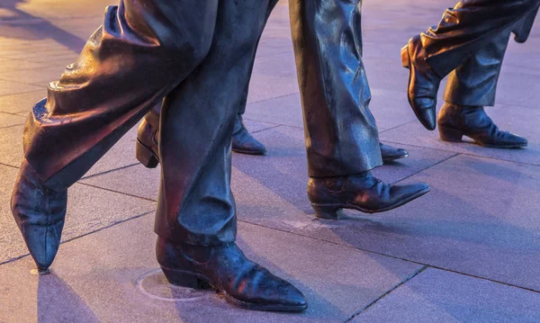 Liverpool July 29Th 2018 Close Beatles Boots Beatles Statues Liverpool — Stock Photo, Image