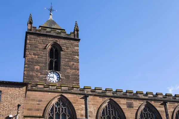 Una Vista Histórica Iglesia San Pedro Ciudad Chester Cheshire Reino —  Fotos de Stock