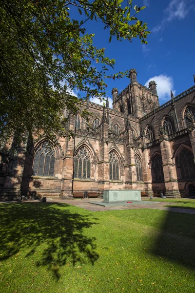 Una Vista Magnífica Catedral Chester Histórica Ciudad Chester Cheshire Reino — Foto de Stock