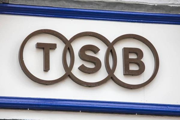 Честер Великобритания Июля 2018 Года Логотип Банка Tsb Над Входом — стоковое фото