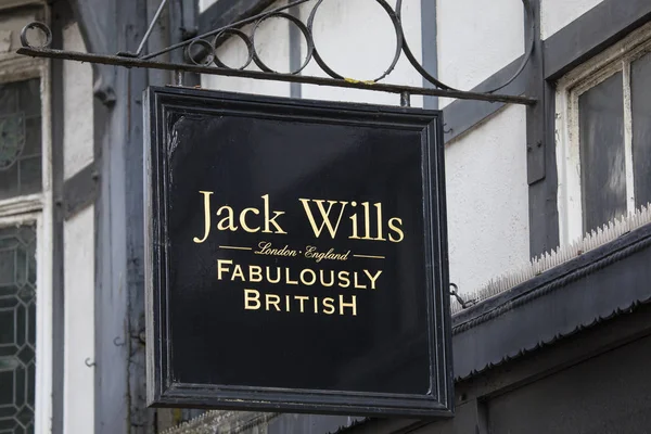 Chester Reino Unido Julio 2018 Logotipo Compañía Jack Wills Sobre — Foto de Stock