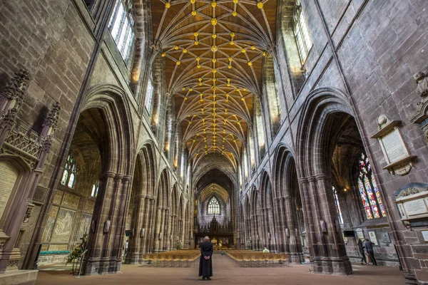 チェスター イギリス 2018 チェスター イギリスの壮大なチェスター大聖堂の内観 — ストック写真