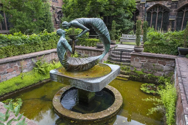 Chester Juli 2018 Die Wunderschöne Skulptur Wasser Des Lebens Garten — Stockfoto