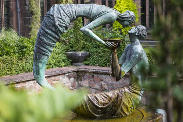 Chester Wielka Brytania Lipca 2018 Piękne Rzeźba Wody Życia Ogrodzie — Zdjęcie stockowe