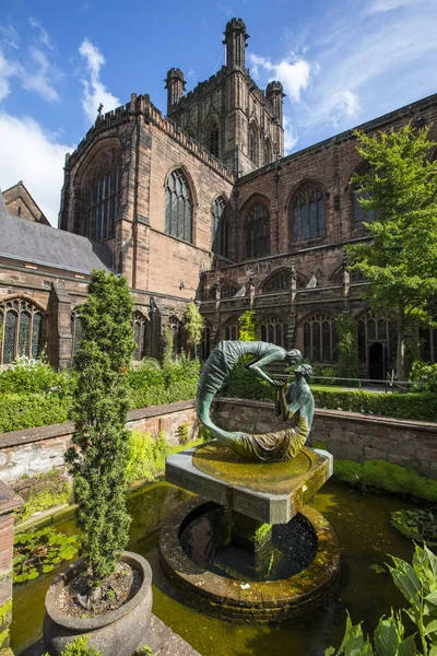 Chester Storbritannien Juli 2018 Utsikt Över Den Fantastiska Chester Katedralen — Stockfoto