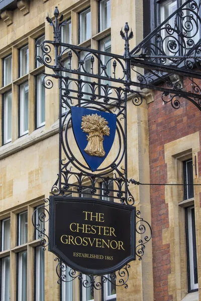 Chester Reino Unido Agosto 2018 Cartel Sobre Entrada Chester Grosvenor — Foto de Stock