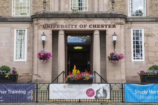 Chester Royaume Uni Août 2018 Entrée Des Bâtiments Université Chester — Photo