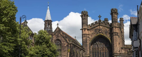 Una Vista Panorámica Catedral Chester Histórica Ciudad Chester Cheshire Reino —  Fotos de Stock