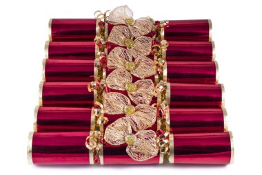 Geleneksel Noel kraker bir stüdyo çekim.