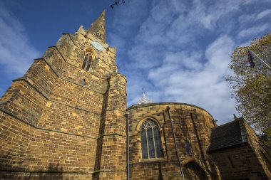 Northampton, İngiltere'de kasabasında kutsal Sepulchre bir görünüm. Kutsal Sepulchre Norman yuvarlak kilise ve bina listelenen bir sınıf.