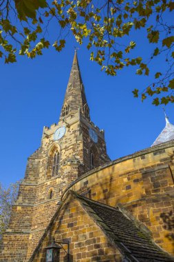 Northampton, İngiltere'de kasabasında kutsal Sepulchre bir görünüm. Kutsal Sepulchre Norman yuvarlak kilise ve bina listelenen bir sınıf.