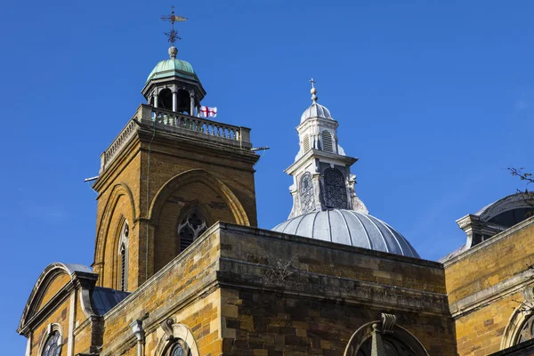 Pohled Historický Kostel Všech Svatých Městě Northampton Velká Británie — Stock fotografie