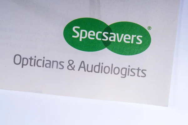 London Storbritannien November 14Th 2018 Närbild Specsavers Företagets Logotyp Avbildad — Stockfoto