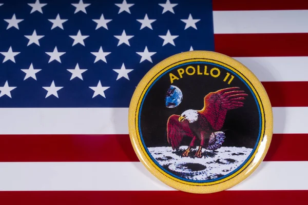 Londres Reino Unido Novembro 2018 Emblema Histórico Pouso Lunar Apollo — Fotografia de Stock