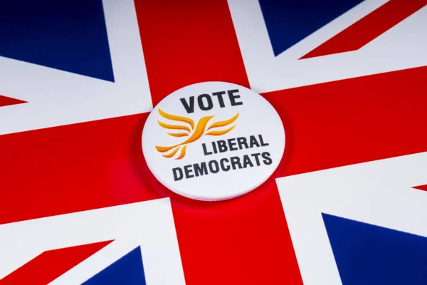 London Storbritannia November 2018 Liberalt Demokratisk Partimerke Avbildet Storbritannias Flagg – stockfoto