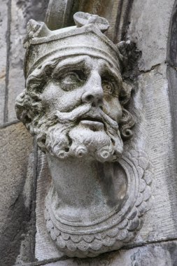 Bir heykel, bir İrlandalı dış tarafında The Chapel Royal Dublin, İrlanda Cumhuriyeti tarihi şehir Dublin kalesinde bulunan kral - Brian Boru,.