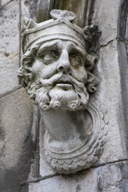 Bir heykel, bir İrlandalı dış tarafında The Chapel Royal Dublin, İrlanda Cumhuriyeti tarihi şehir Dublin kalesinde bulunan kral - Brian Boru,.