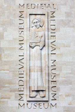 Waterford, İrlanda - 14th Ağustos 2018: Waterford, İrlanda Viking üçgen kültürel çeyreğinde bulunan Ortaçağ Müzesi. 