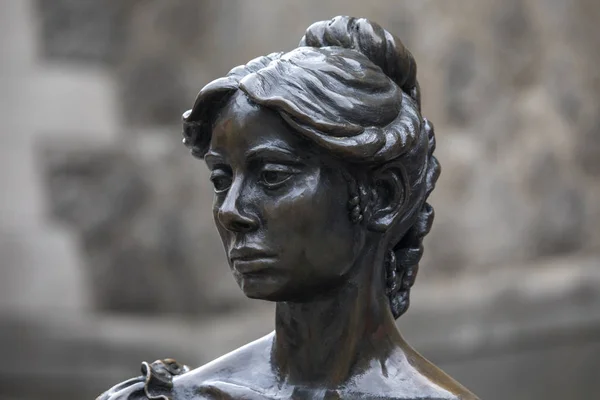 The statue of Irish fictional character Molly Malone, in the city of Dublin, Republic of Ireland.  Molly Malone is a song which has become the unofficial anthem of Dublin.