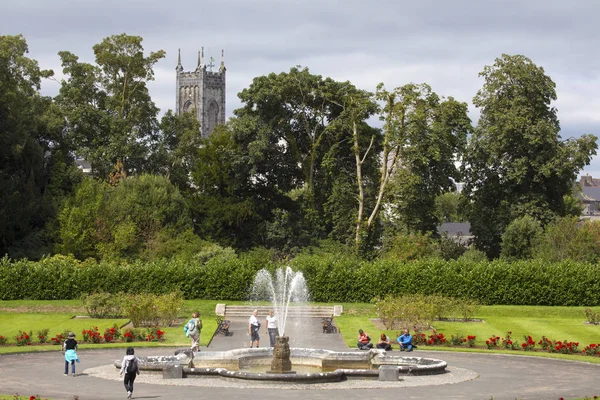 Kilkenny Irland Augusti 14Th 2018 Fontän Den Vackra Parken Kilkenny — Stockfoto