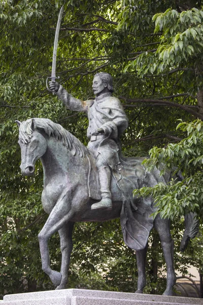 Uma Estátua Nacionalista Irlandês Thomas Francis Meagher Localizada Histórica Cidade — Fotografia de Stock