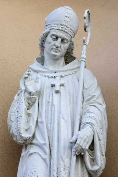 Religiös Skulptur Utsidan Den Franciskanska Friary Kyrkan Den Historiska Staden — Stockfoto