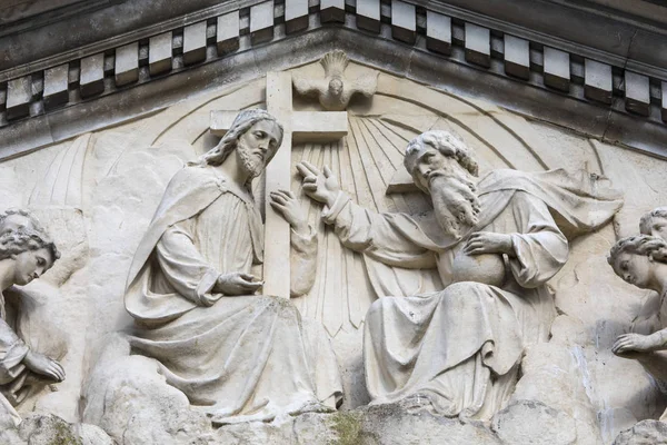 Close Intricate Sculpturing Exterior Cathedral Most Holy Trinity City Waterford — Stock Photo, Image