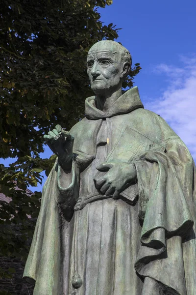 Uma Estátua Frade Franciscano Irlandês Luke Wadding Histórica Cidade Waterford — Fotografia de Stock