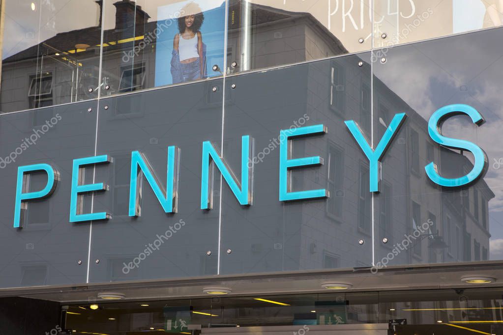 Dublin, Republic of Ireland - August 14th 2018: The sign above the entrance to a Penneys store in the city of Dublin in the Republic of Ireland, on 14th August 2018.