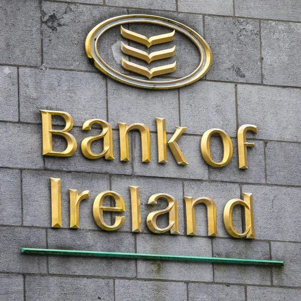 Голуэй Ирландия Августа 2018 Года Логотип Банка Ирландии Городе Голуэй — стоковое фото