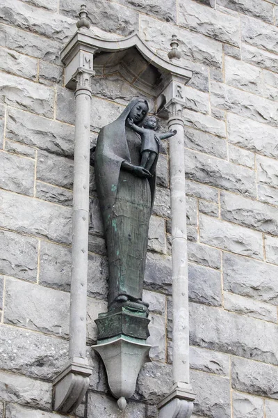 Galway Ireland Augusti 16Th 2018 Skulpturen Utsidan Galways Katedral Jungfru — Stockfoto