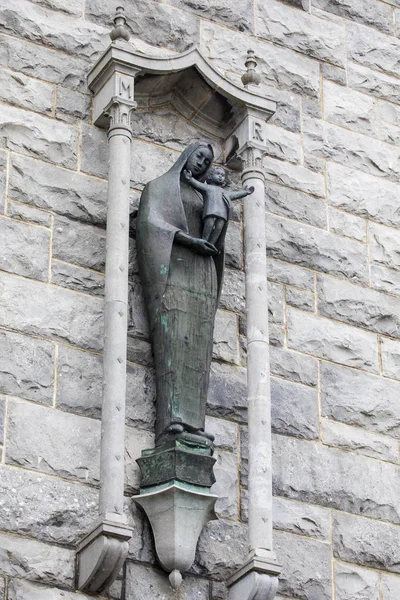 Galway Irlanda Agosto 2018 Escultura Exterior Catedral Galway Virgem Maria — Fotografia de Stock