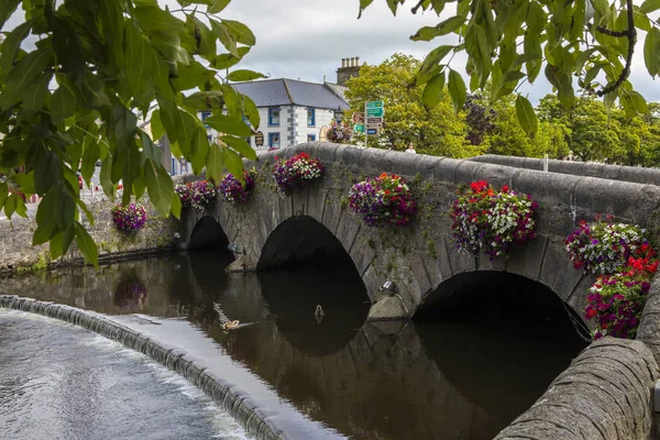 County Mayo Ірландія 2018 Серпня Мосту Через Річку Carrowbeg Красиві — стокове фото