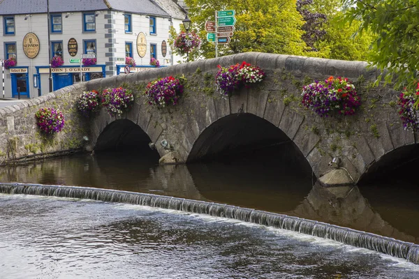 Condado Mayo República Irlanda Agosto 2018 Puente Sobre Río Carrowbeg —  Fotos de Stock