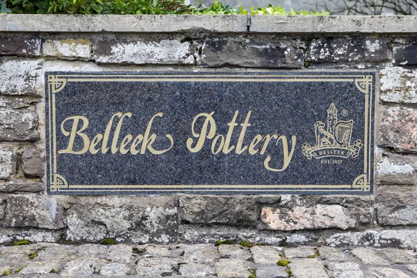 Belleek Irlande Nord Août 2018 Panneau Pour Célèbre Société Belleek — Photo