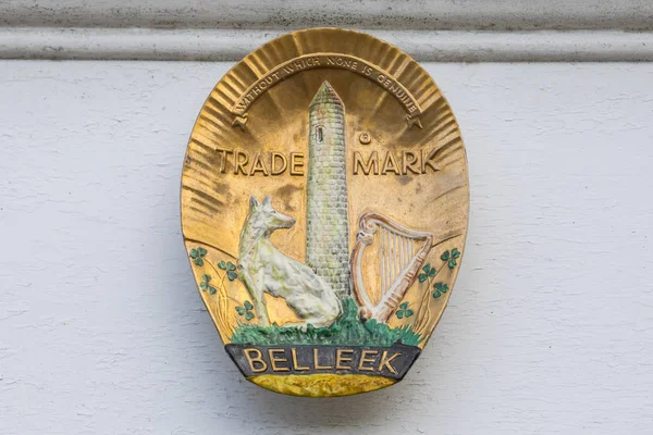 Belleek Irlandii Północnej 2018 Sierpnia Symbol Sławny Firmy Belleek Ceramiki — Zdjęcie stockowe