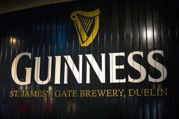 Republiek Ierland Augustus 2018 Guinness Teken Bij Guinness Jamess Gate — Stockfoto