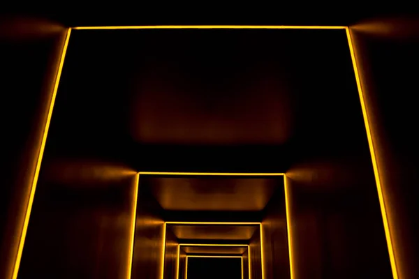 Gångväg Med Neonljus — Stockfoto