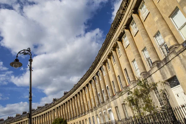 Bath September 2012 Den Magnifika Terrasserade Georgiska Arkitektur Royal Crescent — Stockfoto