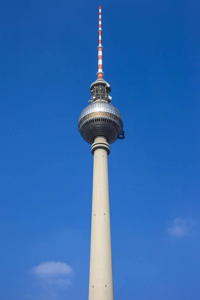 在德国柏林市 可以看到标志性的弗恩塞图姆 也就是 电视塔 — 图库照片