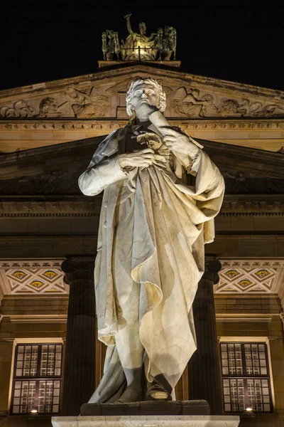 Monumento Dedicado Poeta Dramaturgo Alemão Friedrich Schiller Situado Fora Konzerthaus — Fotografia de Stock